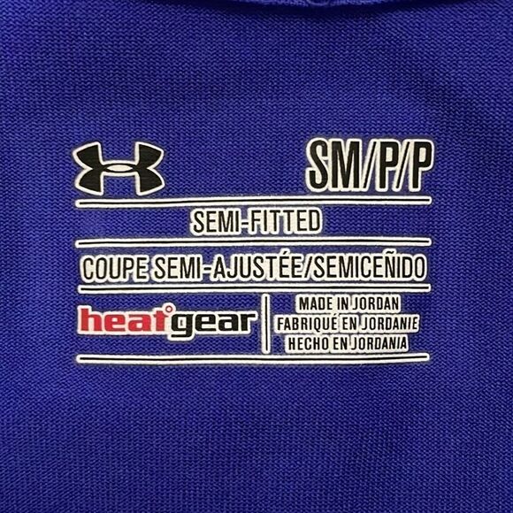 UNDER Armour Heat Gear Semi-Fitted Short Sleeve V-Neck T-Shirt Size Small - Picture 7 of 10